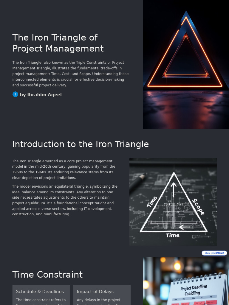 The Iron Triangle of Project Management | PDF | Project Management | Agile  Software Development