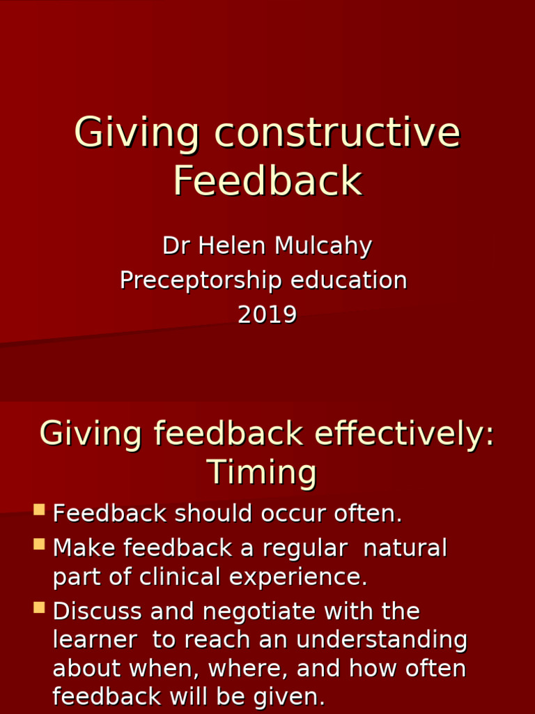 Effective Feedback Techniques in Education | PDF