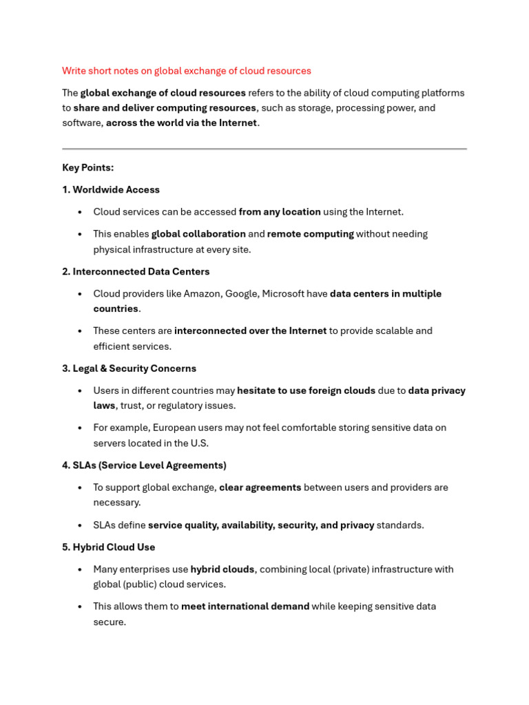 Global Cloud Resource Exchange Overview | PDF | Virtual Machine | Cloud ...