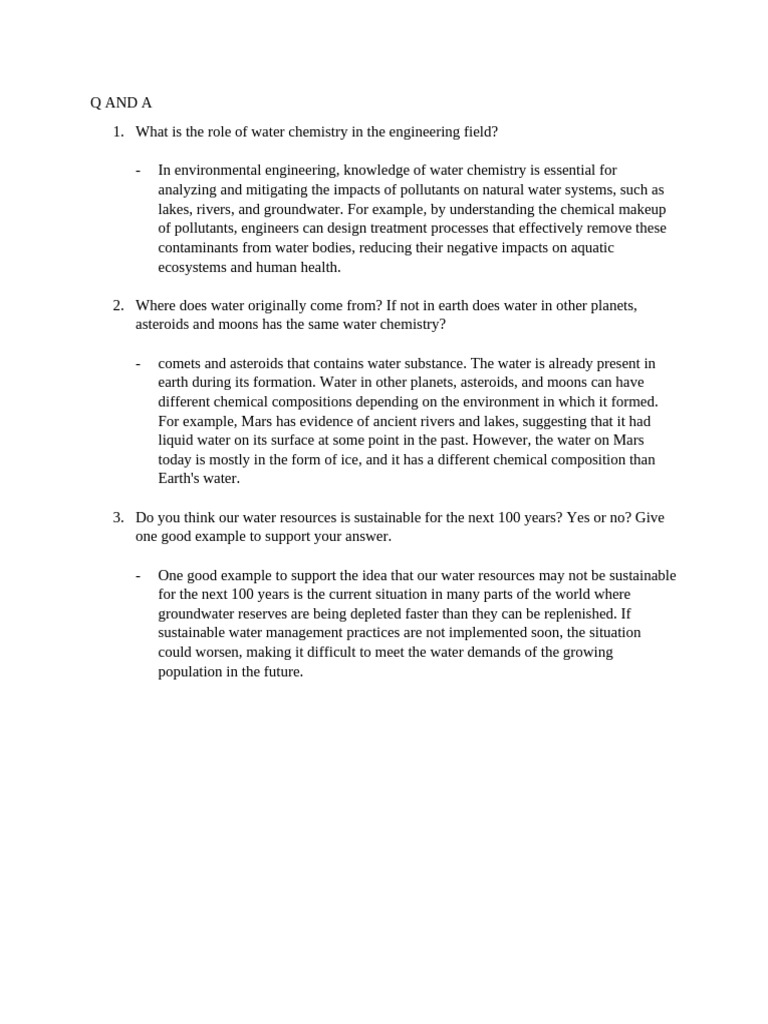 Q and A | PDF