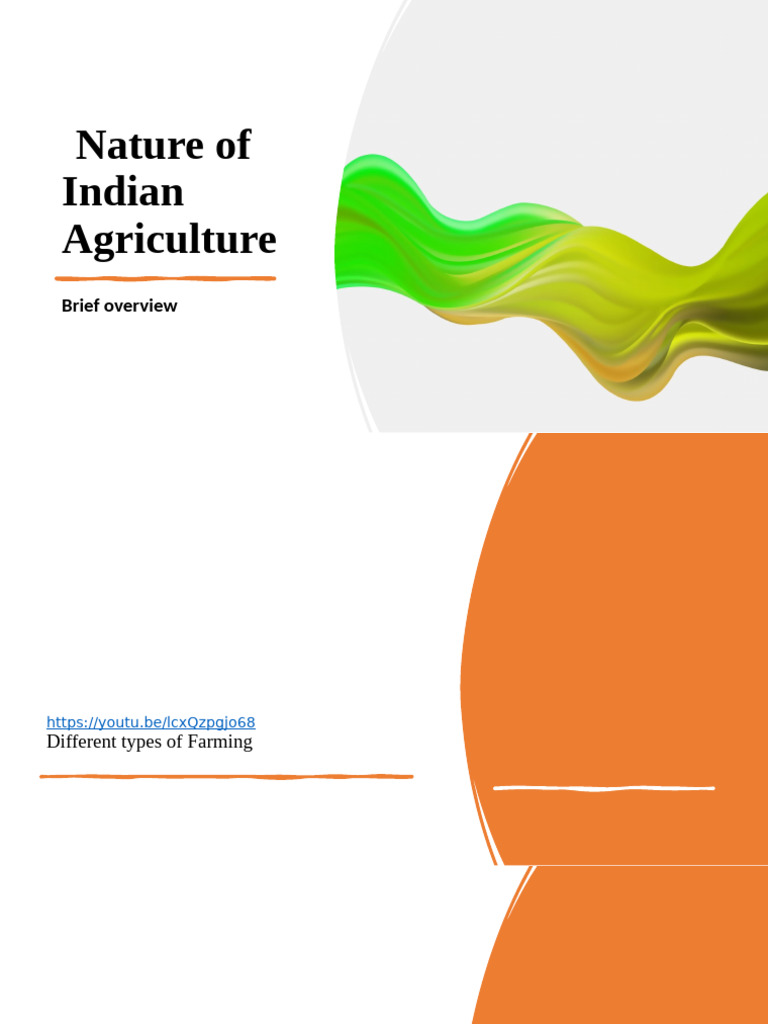 Nature of Indian Agriculture | PDF