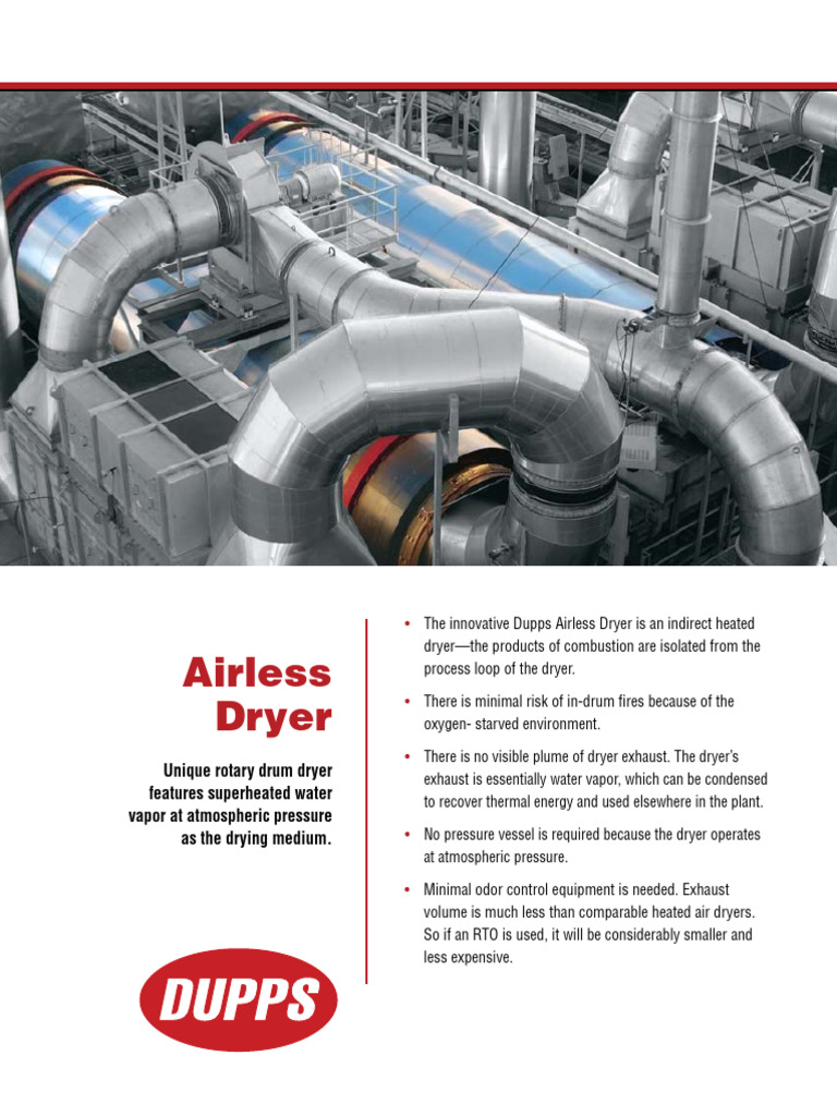 Dupps Airless Dryer Overview | PDF | Clothes Dryer | Water Vapor