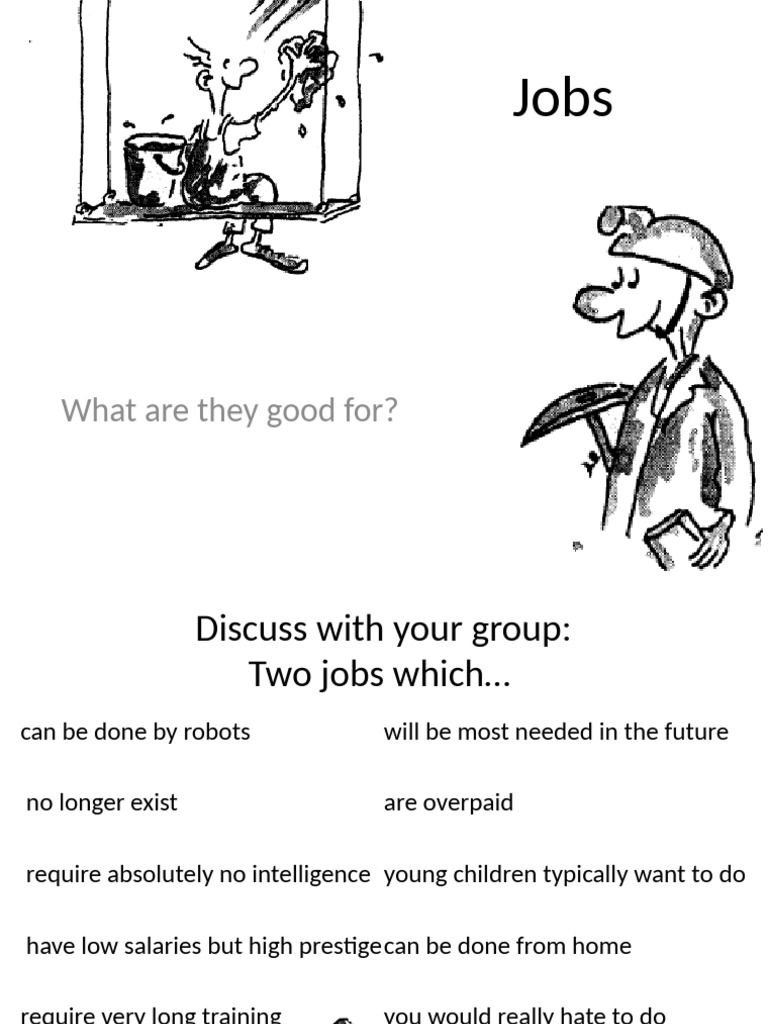 Jobs Discussion Activies Conversation Topics Dialogs Debating ...