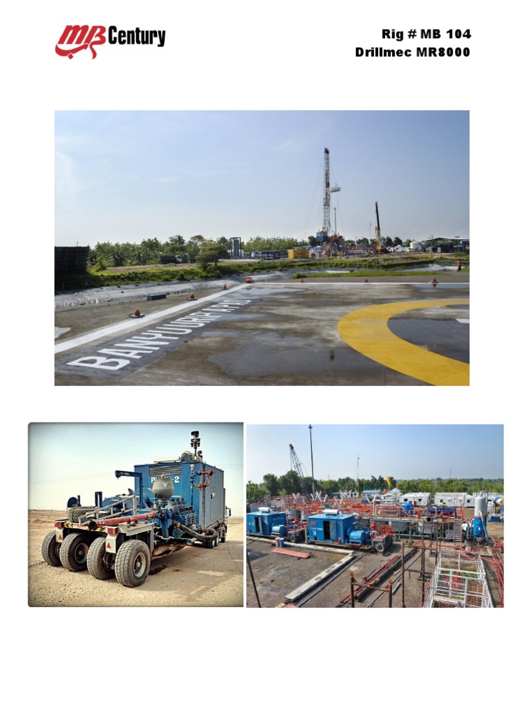 Rig Equipment Specifications for Drillmec MR8000 Rig MB 104 PDF Drilling Rig Pump