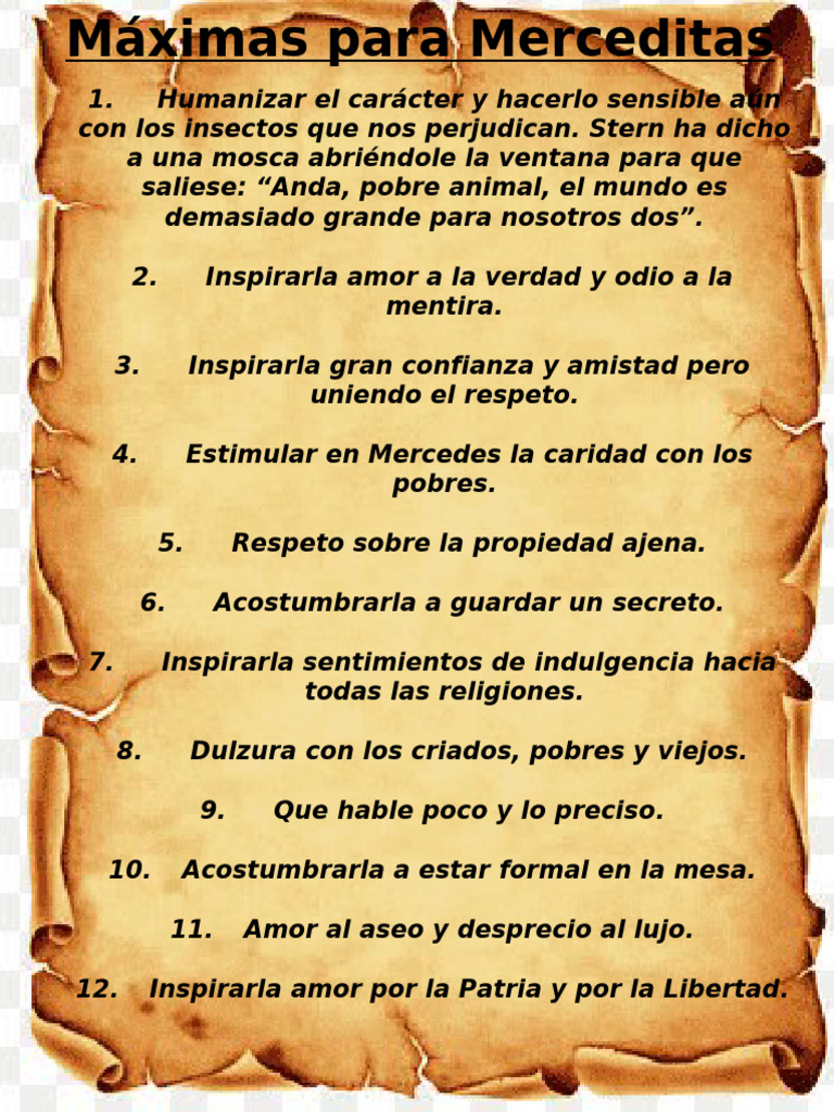 Máximas para Merceditas | PDF