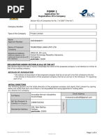 Form 1: Company Registration in Sri Lanka | PDF | Government ...