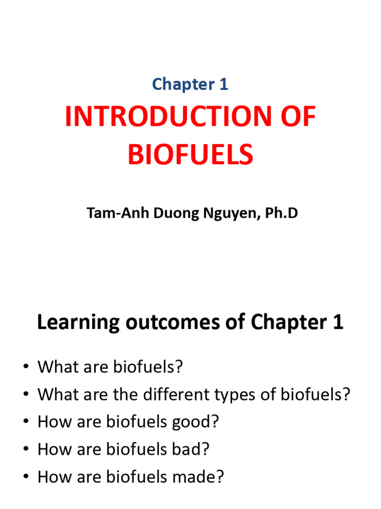 Introduction to Biofuels Overview | PDF | Biofuel | Algae Fuel