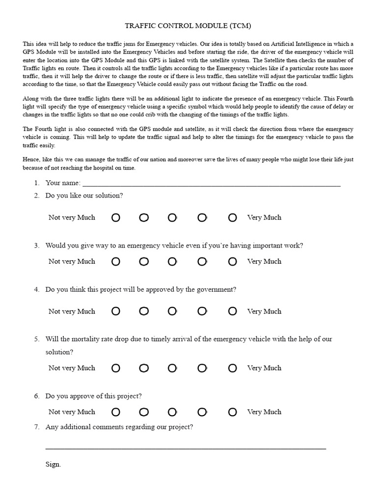 Traffic Control Module Rating Form | PDF | Traffic Light | Global ...