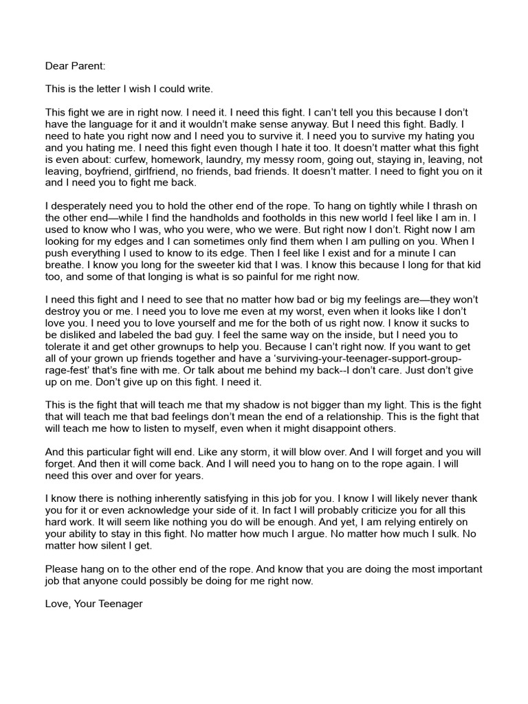 Dear Parent | PDF