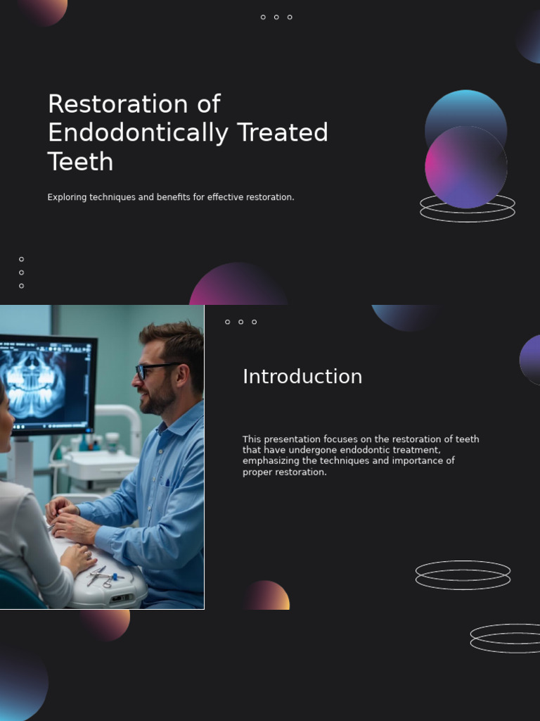 Restoring Endodontically Treated Teeth | PDF | Dental Composite ...