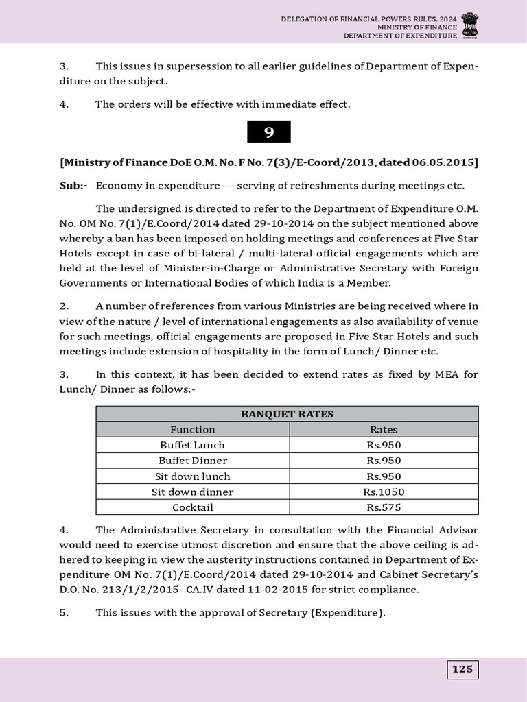 Refreshment Expense Guidelines 2024 | PDF | Government | Governance
