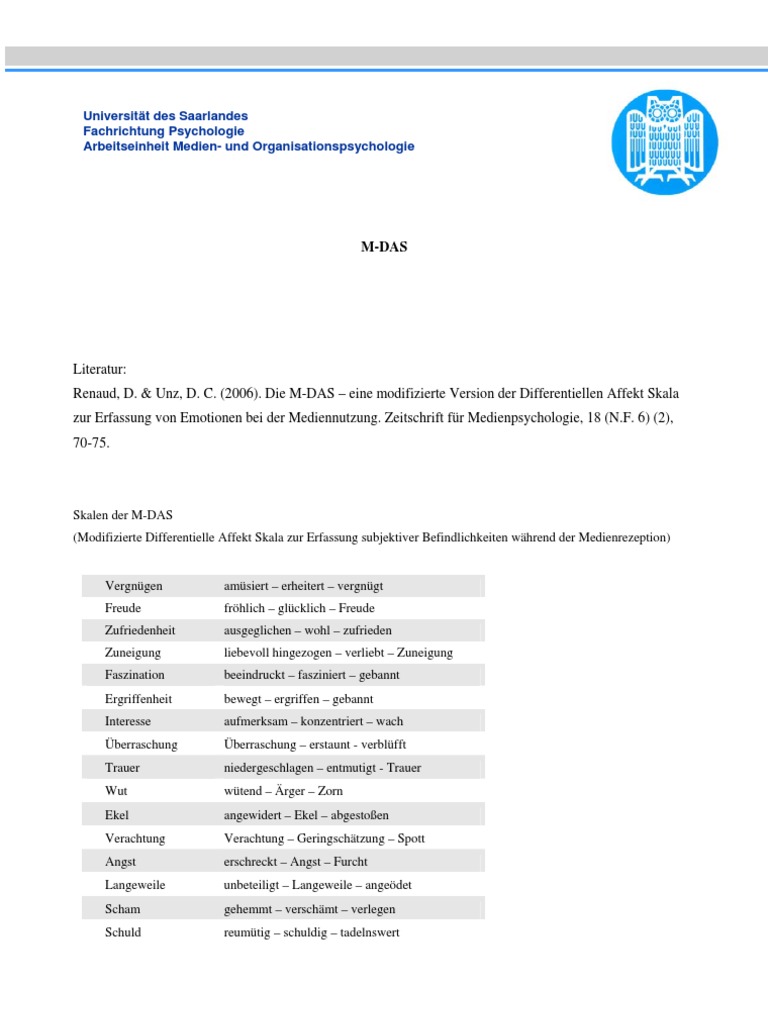 MDAS Fragebogen | PDF