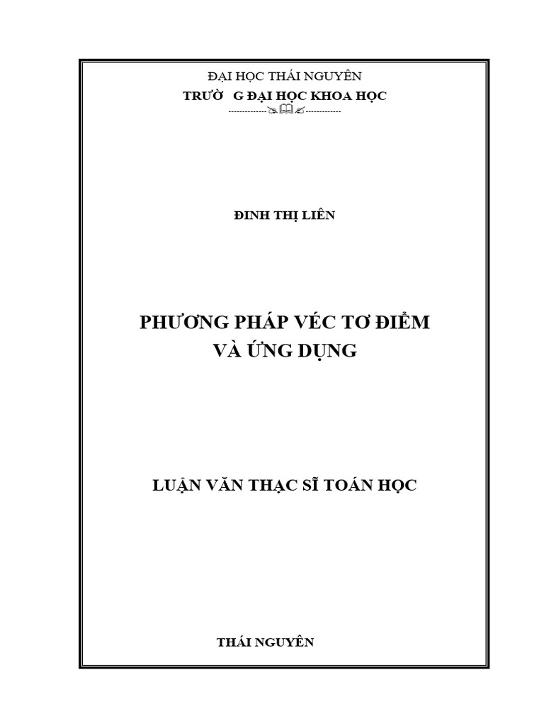 Luận Văn Phương Pháp Véc Tơ Điểm Và Ứng Dụng | PDF