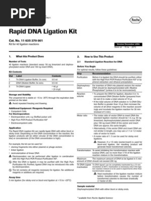 Roche Rapid Dna Ligation
