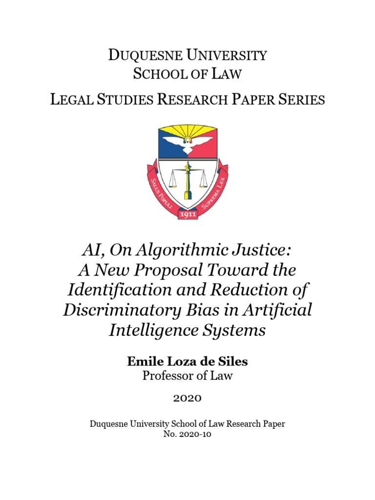 Algorithmic Justice: Reducing AI Bias | PDF | Artificial Intelligence ...