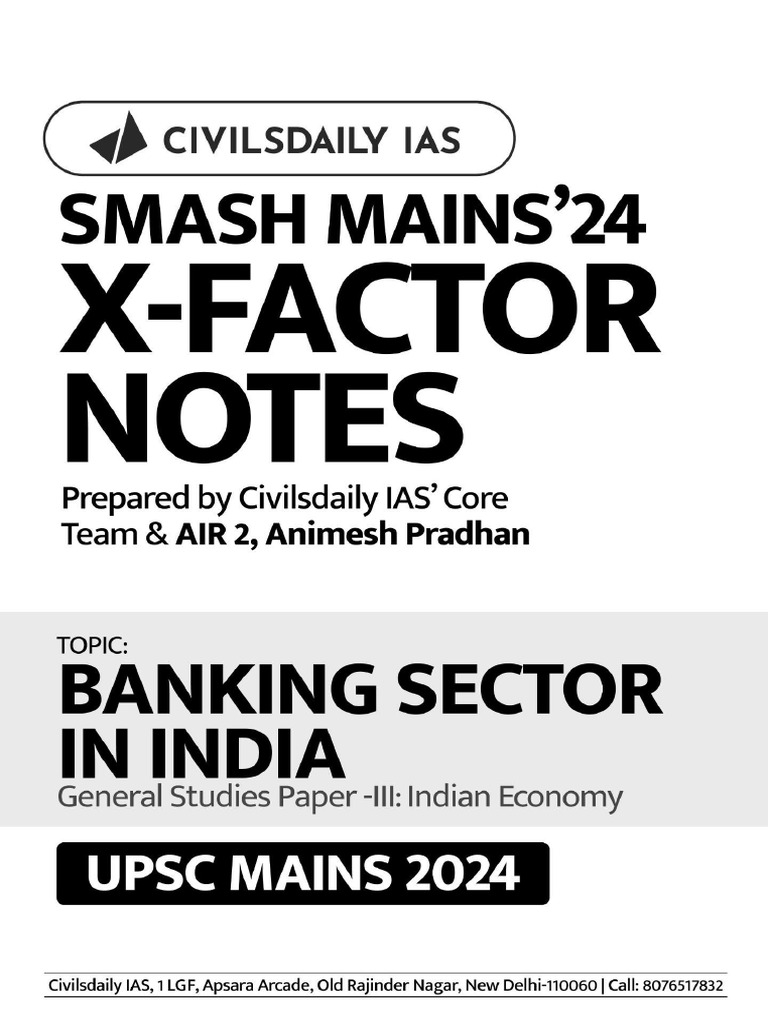 Overview of Indian Banking Sector | PDF | Reserve Bank Of India | Banks