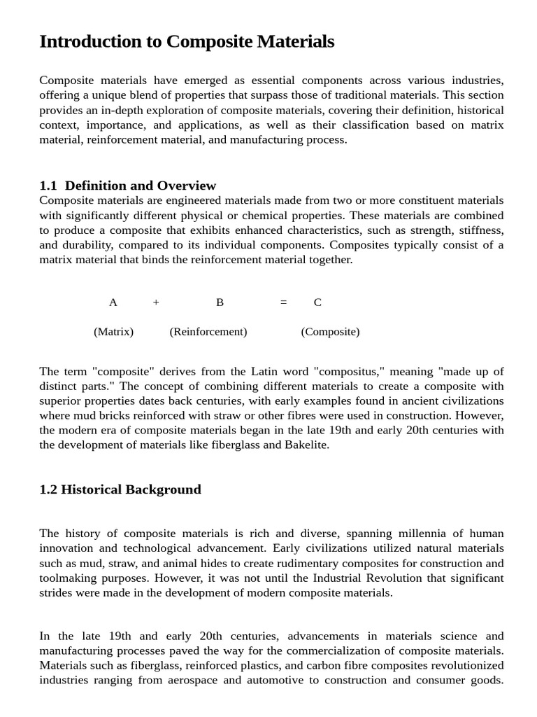 Introduction To Composite Materials | PDF | Composite Material | Epoxy
