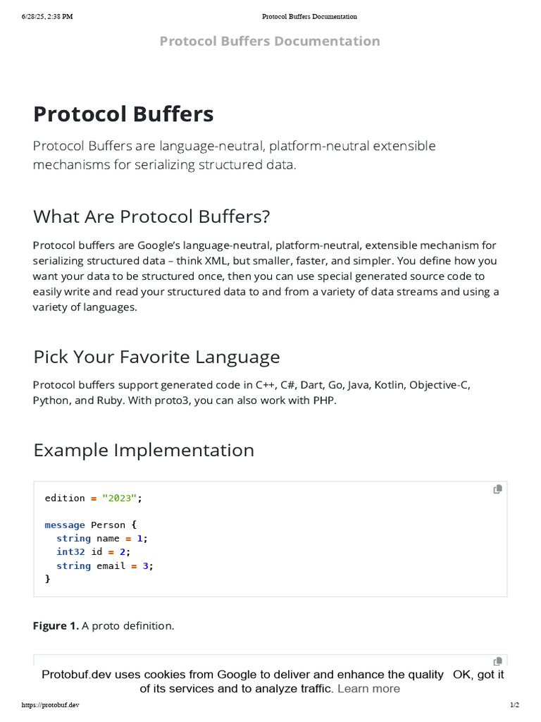 Protocol Buffers Overview and Guide | PDF | Information Technology ...