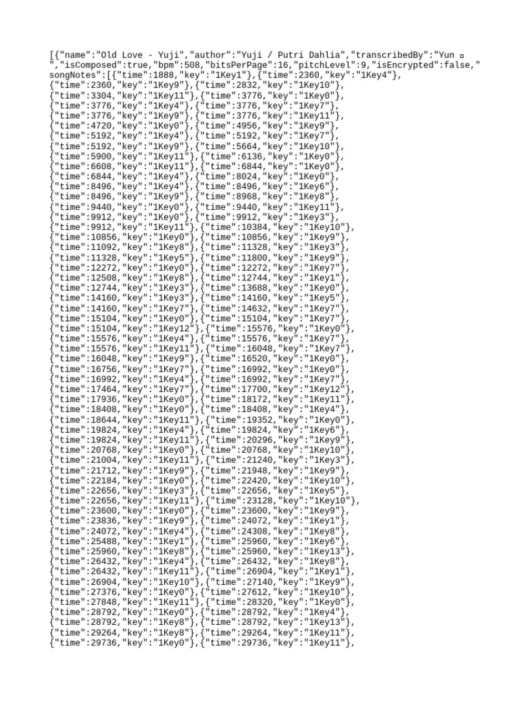Old Love Song Notes by Yuji | PDF