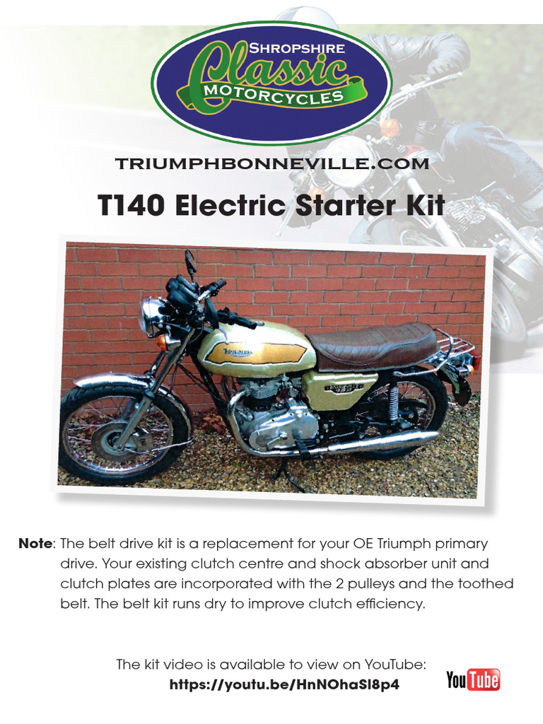 Triumph Kit Booklet A 5 | PDF | Belt (Mechanical) | Clutch