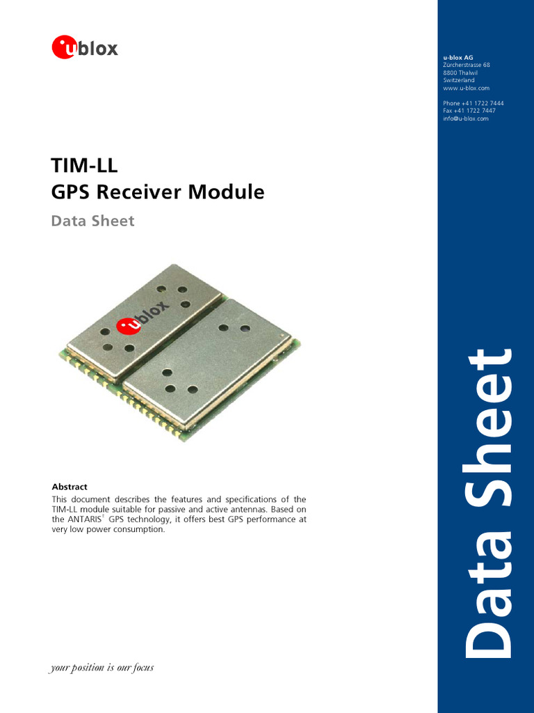 TIM-LL GPS Module Specifications | PDF | Coaxial Cable | Computer ...