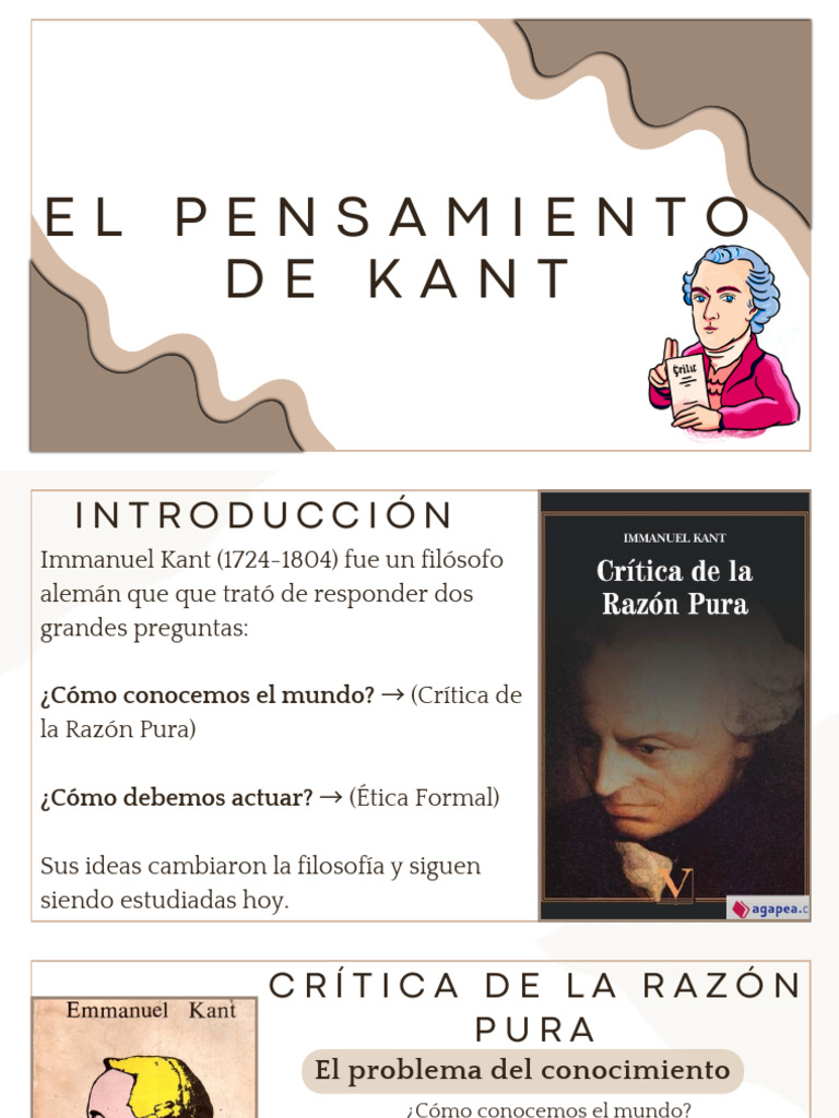 Filosofía de Kant: Conocimiento y Ética | PDF | A priori y a posteriori ...