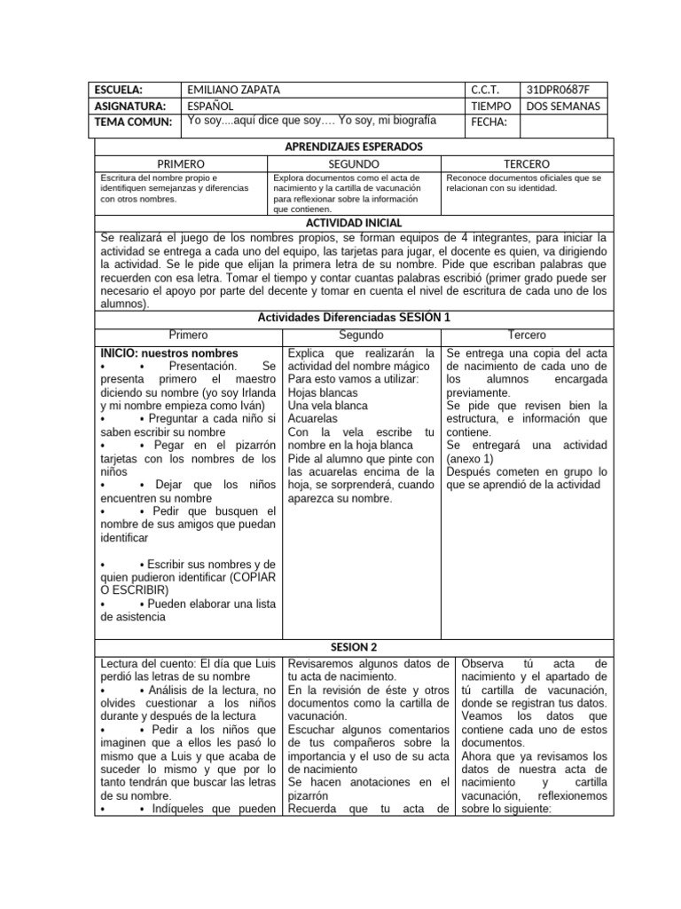 Planeacion Multigrado | PDF