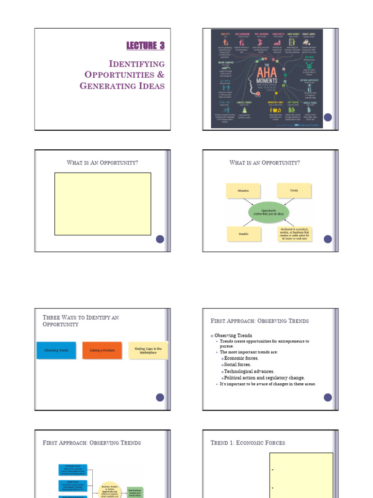Identifying Business Opportunities | PDF | Focus Group | Brainstorming