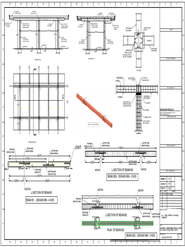 Canopy Beam and Column Details | PDF