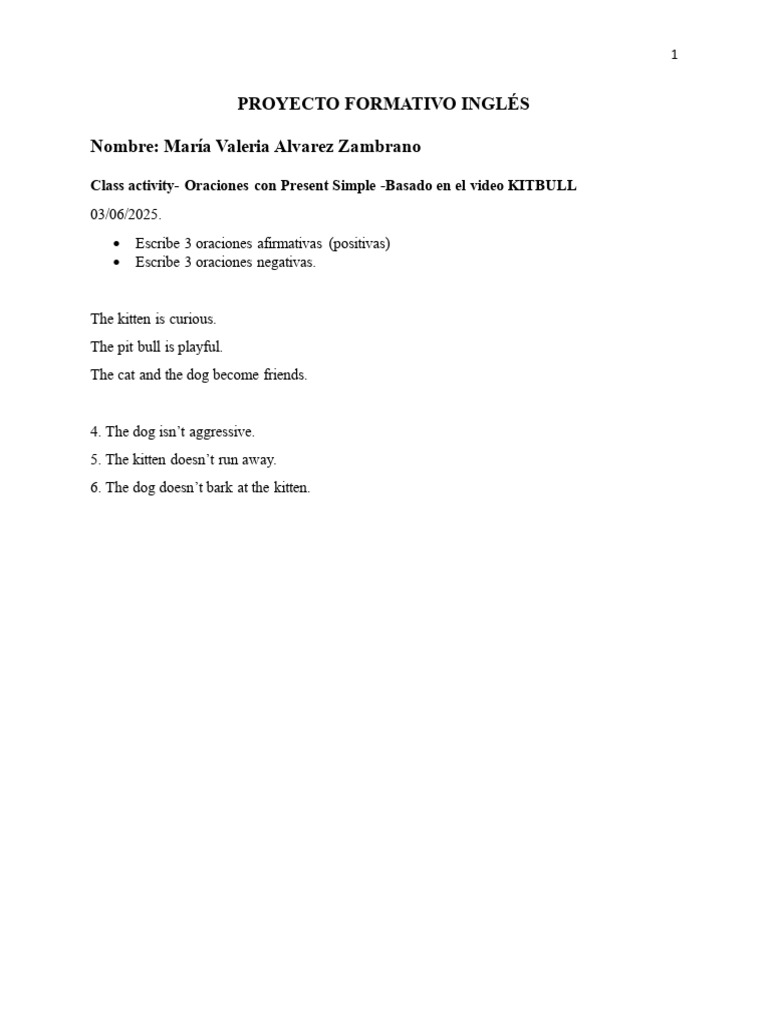 Proyecto Formativo Ingles Maria Valeria Alvarez Zambrano Class Activity ...