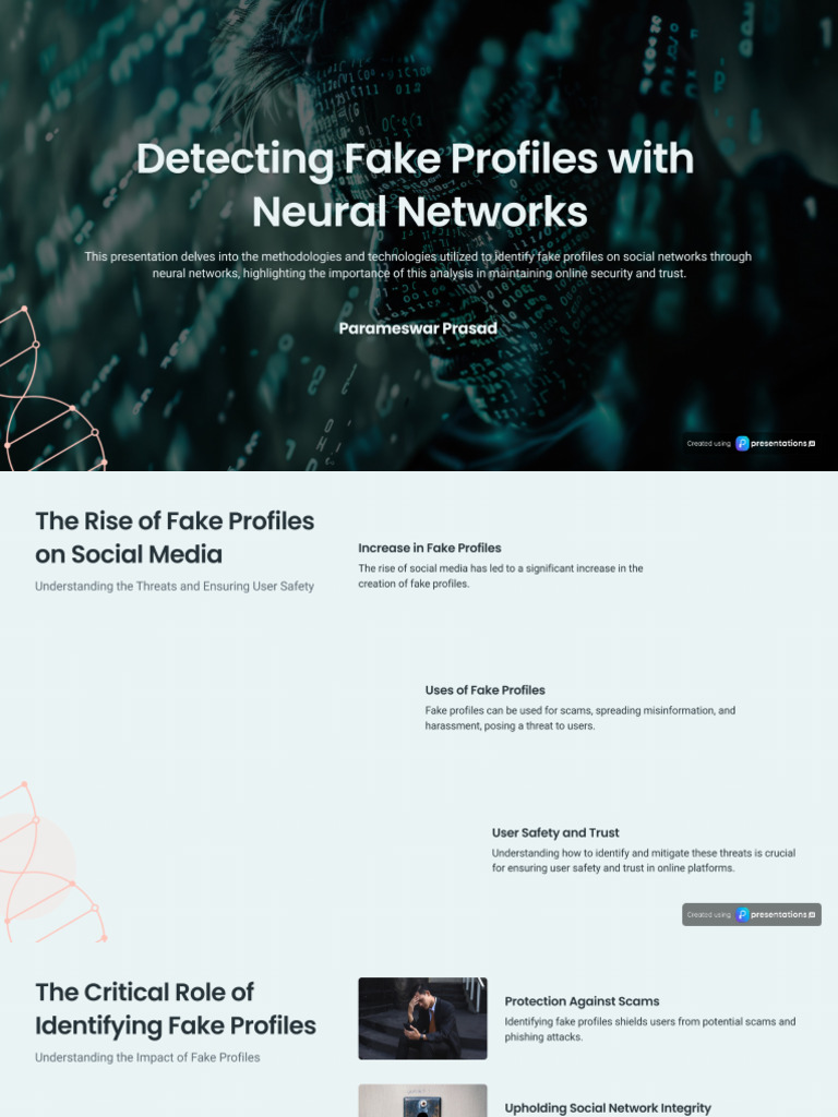 Identifying Fake Profiles On Social Networks Using Neural Networks | PDF