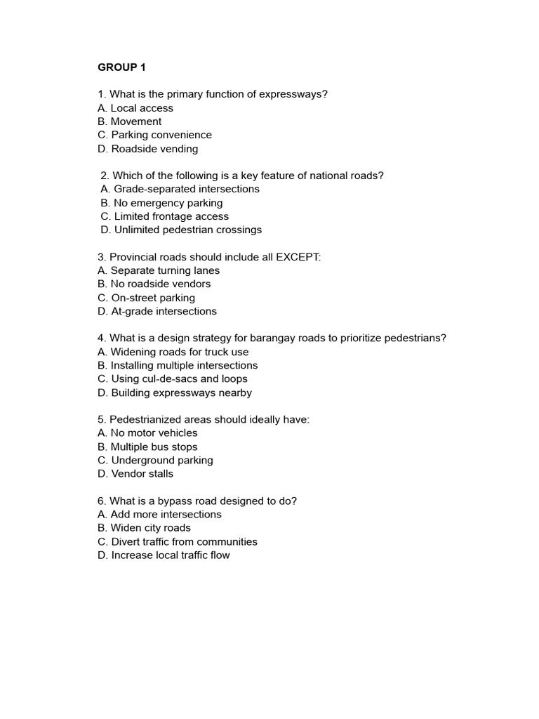 Road Design and Traffic Safety Guidelines | PDF | Traffic ...