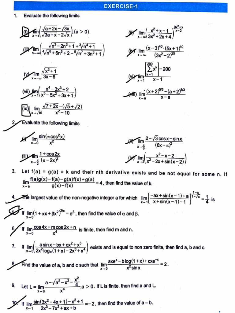 Limit Evaluation Techniques in Calculus | PDF | Functions And Mappings ...