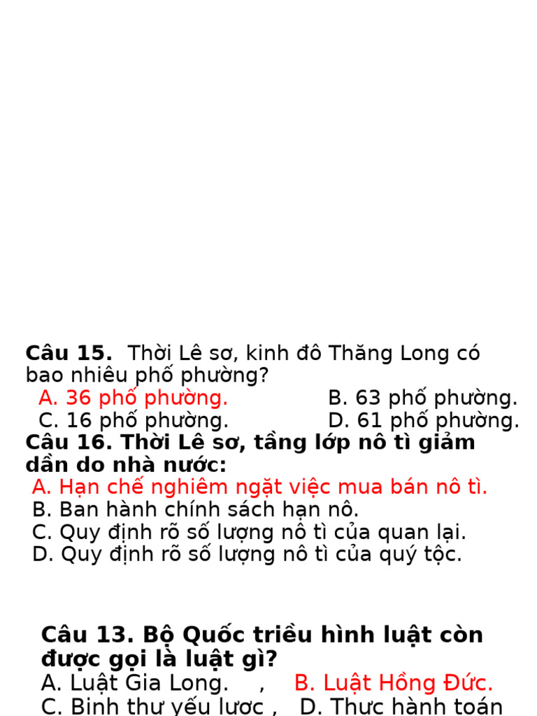Ôn Tâp Su 7 Ky II | PDF