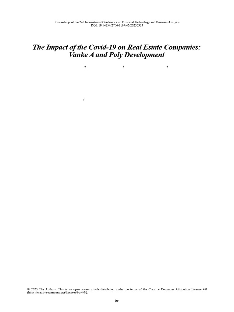 The Impact of The Covid-19 On Real Estate Companie | PDF | Revenue ...