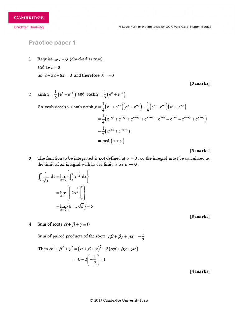 Mathematical Analysis Practice Paper | PDF | Mathematical Analysis ...