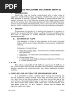 Hospital Linen and Laundry Management Policy | PDF | Hygiene ...