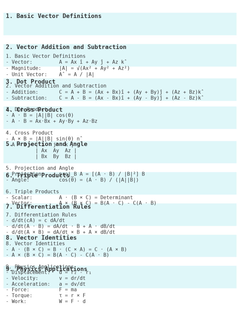 Vector Operations and Applications Guide | PDF