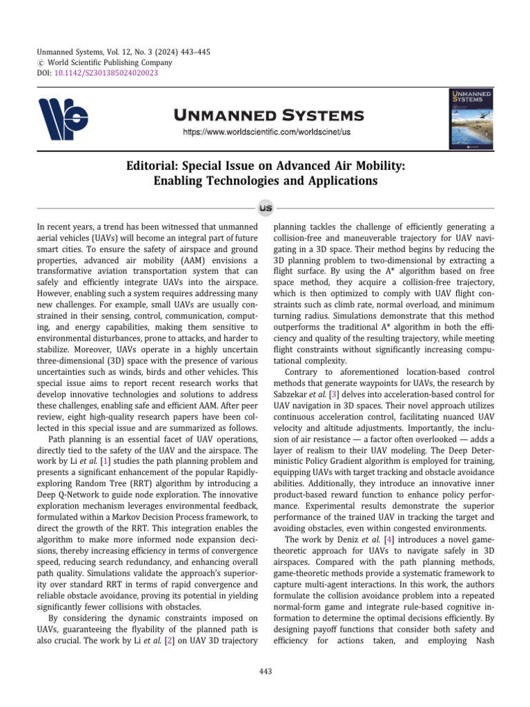 Advances in Advanced Air Mobility | PDF | Unmanned Aerial Vehicle ...