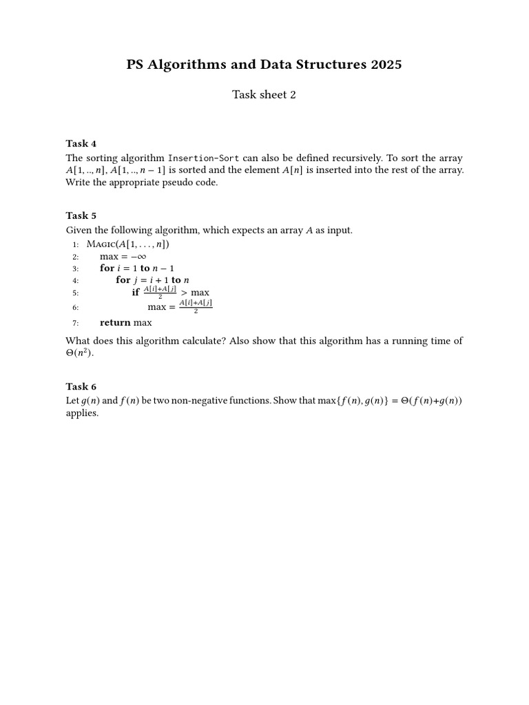 Recursive Insertion Sort and Algorithm Analysis | PDF