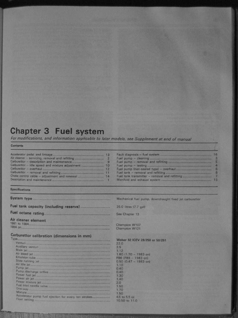 R03 - Fuel System | PDF