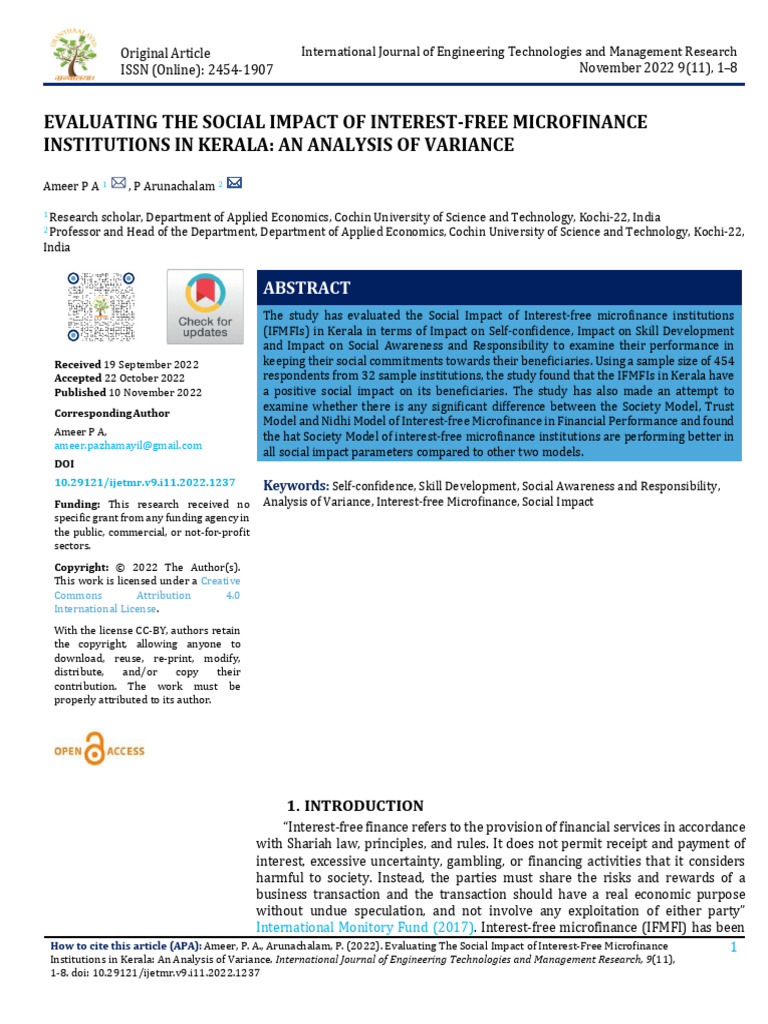 Evaluating The Social Impact of Interest | PDF