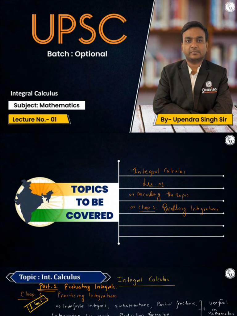Integral Calculus 01 - Class Notes | PDF