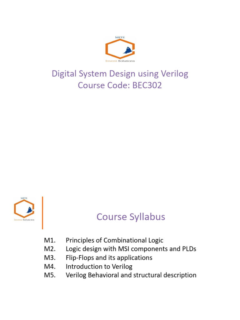 Digital System Design: Verilog & Flip-Flops | PDF | Electronic Circuits ...