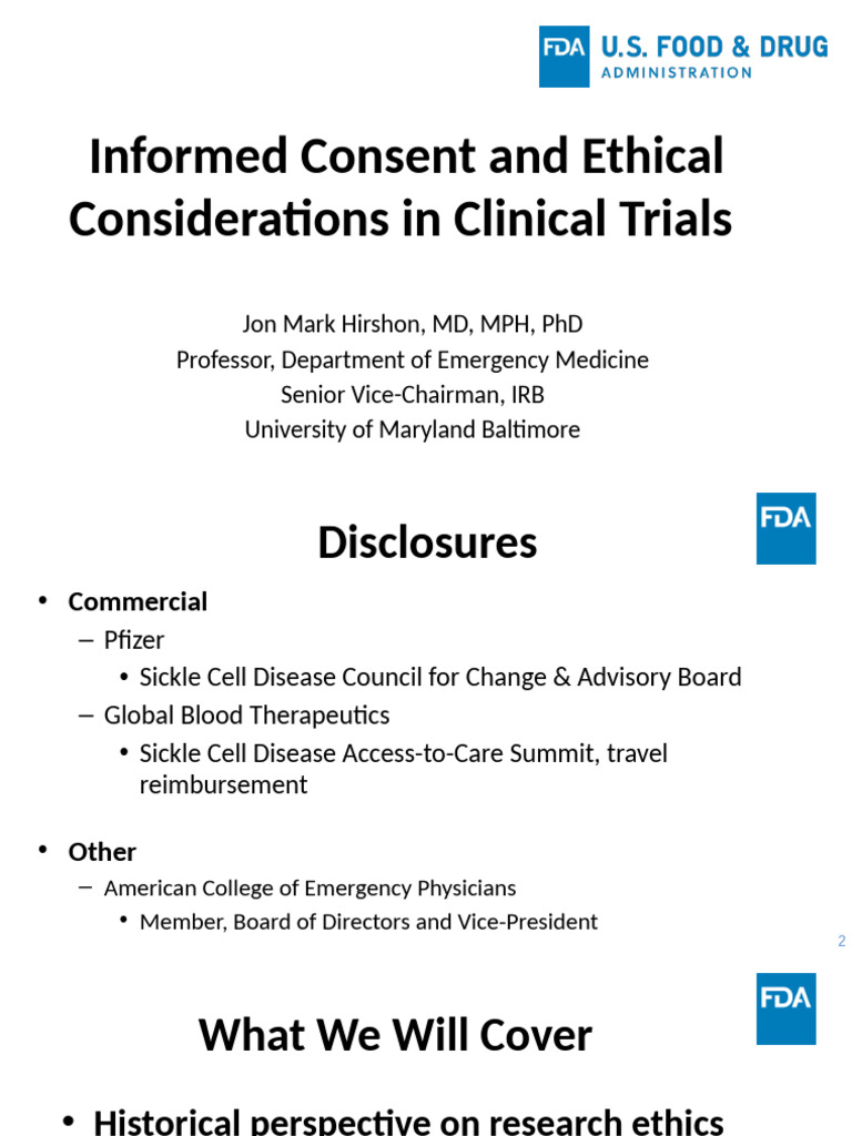 Informed Consent in Clinical Trials | PDF | Institutional Review Board ...