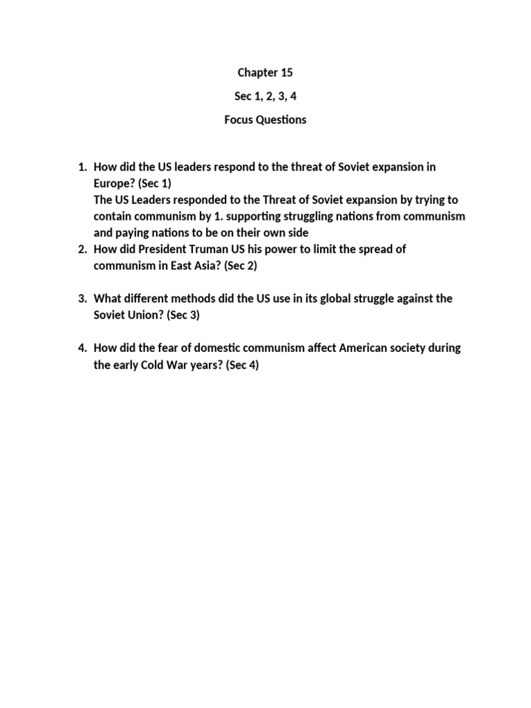 Chapter+15+Focus+Questions+Sec+1 4 | PDF