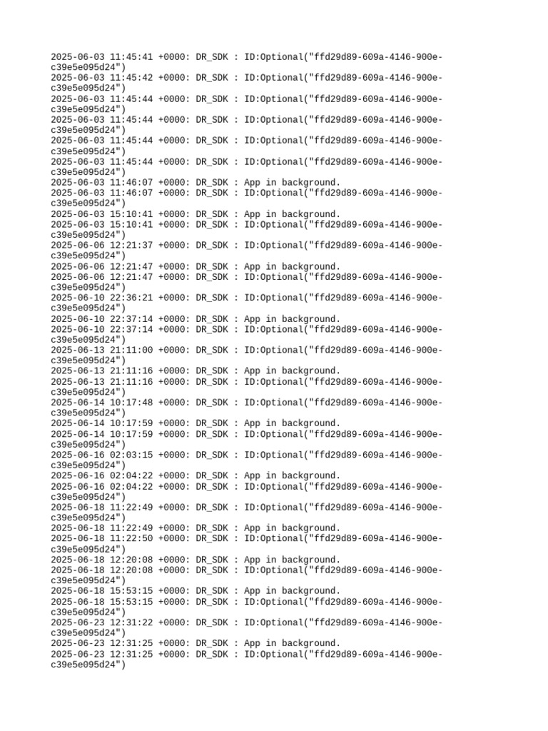 DR_SDK Log Entries Overview | PDF