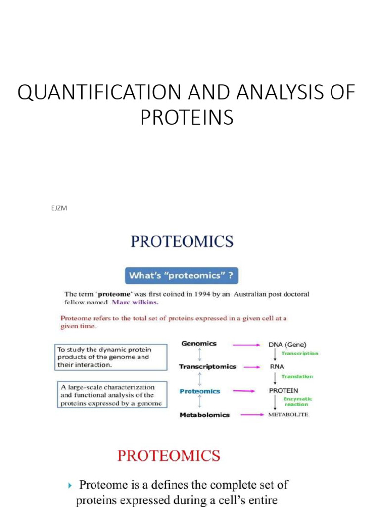 Protein Quantification Techniques Overview | PDF | Biochemistry | Chemistry