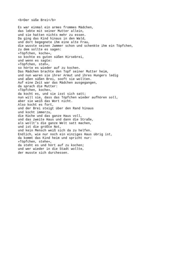 Der Suesse Brei-De | PDF