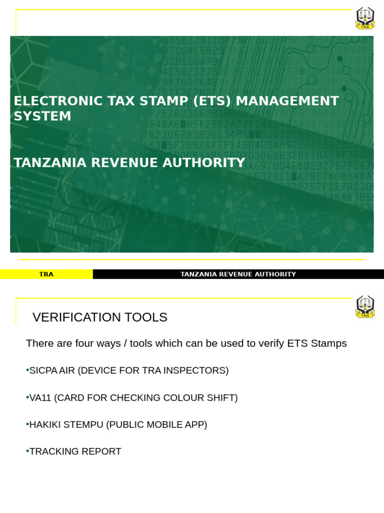 ETS Management System Verification Tools | PDF | Taxes | Customs